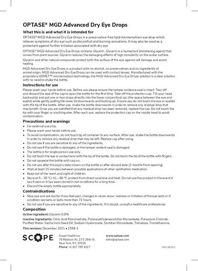 Patient Information (Optase Us mgd Advanced Eye Drops Pil Revised (p) (1) Page 001)